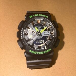 Casio G-Shock Black with Neon Green Accents
